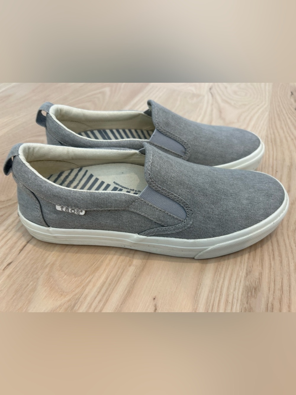 Taos Gray Slip-On Canvas Sneakers